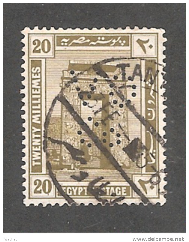 Perfin Perforé Firmenlochung Egypt YT50 VO Co Vacuum Oil Company - 1915-1921 British Protectorate