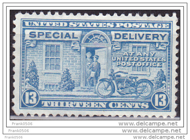 United States 1944, Special Delivery, Postman And Motorcycle, 13c, Sc#E17, MH - Express & Recommandés