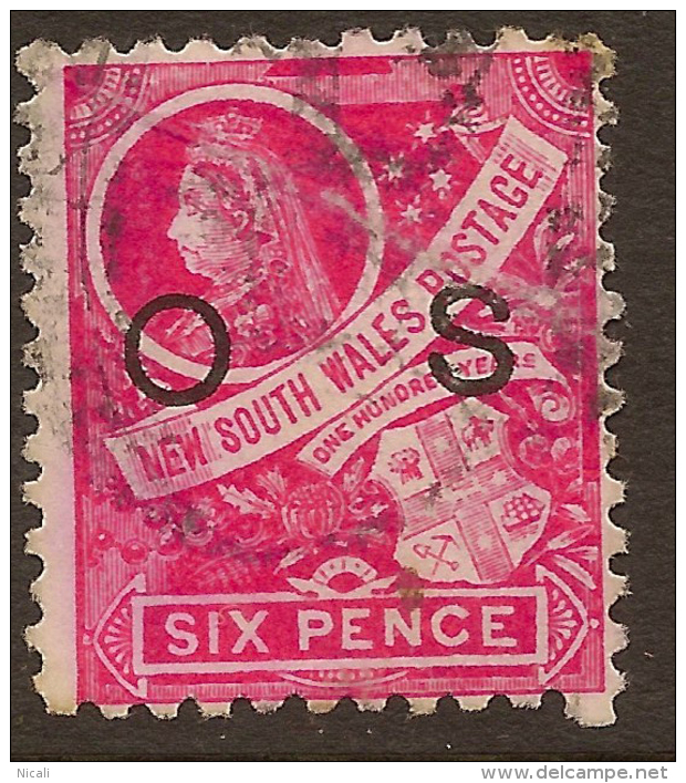 NSW 1888 6d QV OS SG O42 U #VI314 - Usados