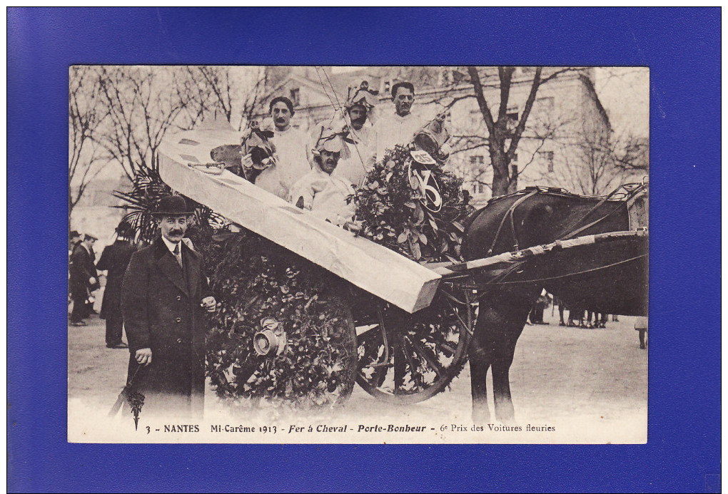 Nantes Char 1913  Fer A Cheval Char Porte Bonheur (Très Très Bon état ) Ww168) - Manifestations