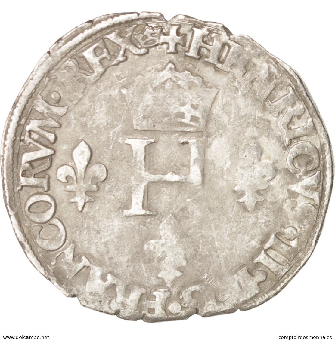 Monnaie, France, Demi Gros De Nesle, 1551, Paris, TB+, Argent, Sombart:4458 - 1547-1559 Henry II