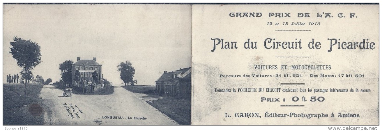 SOMME - 80 - LONGUEAU - La Fourche - Plan Du Circuit De Picardie - Voir Dos - Longueau