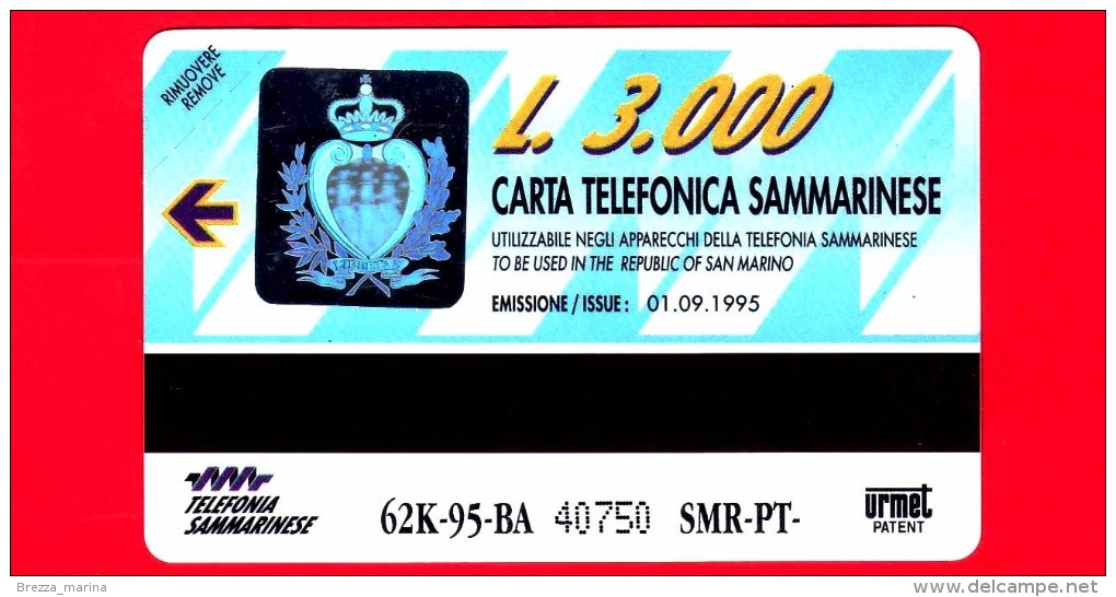 Nuova - San Marino - Scheda Telefonica - 4 - Bandiera (SERIE OLOGRAFICA) - San Marino