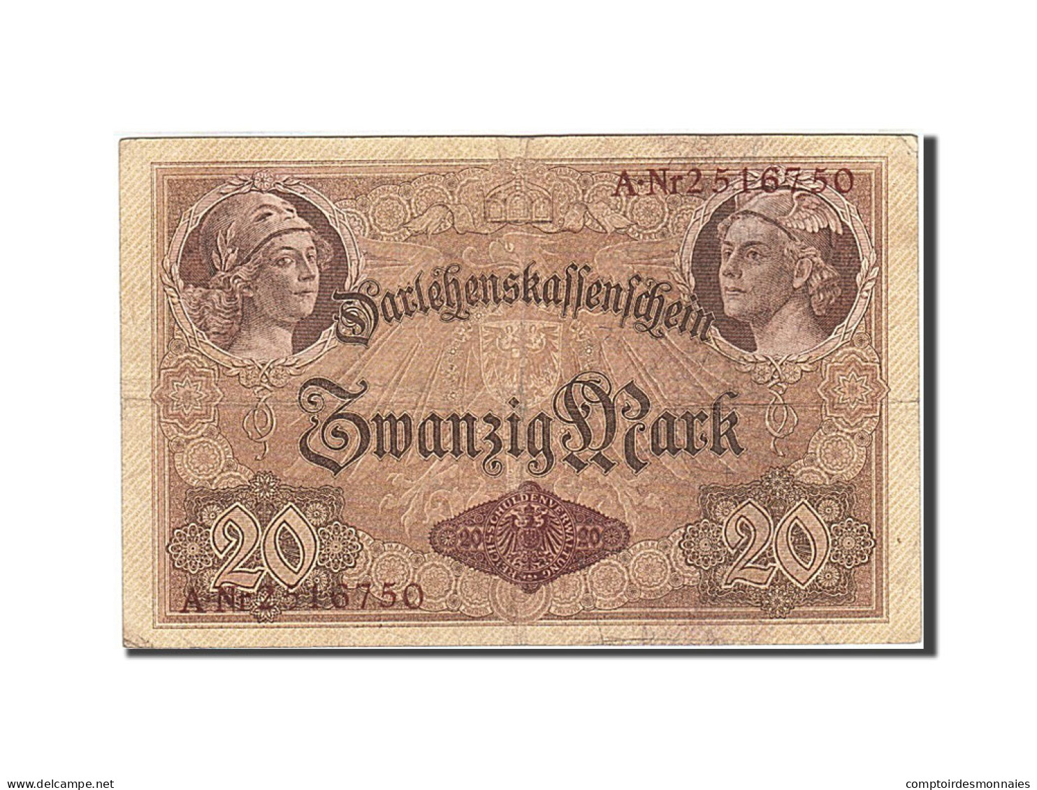 Billet, Allemagne, 20 Mark, 1914, 1914-08-05, KM:48b, TB - 20 Mark