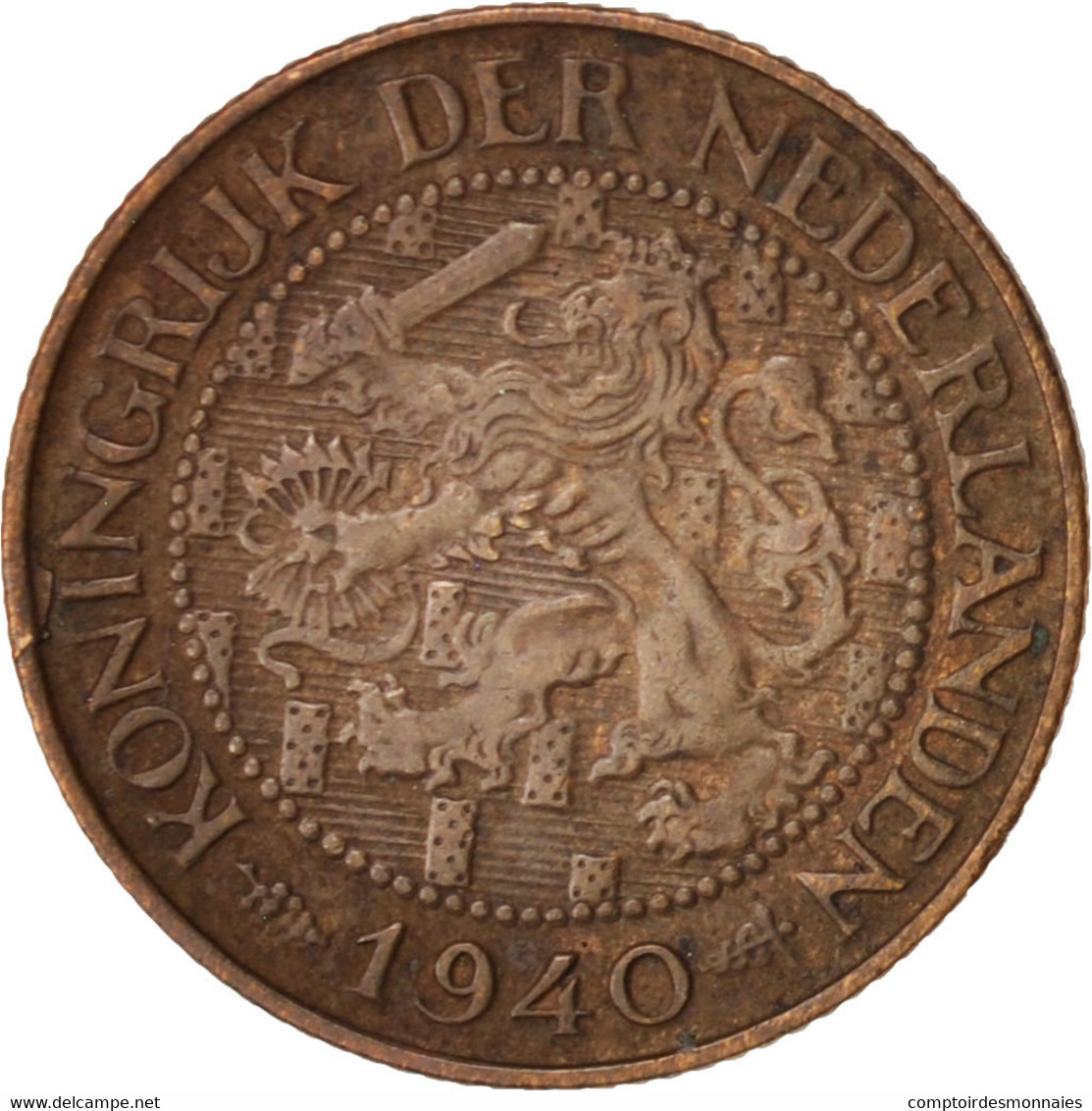 Monnaie, Pays-Bas, Wilhelmina I, Cent, 1940, TTB+, Bronze, KM:152 - 1 Cent