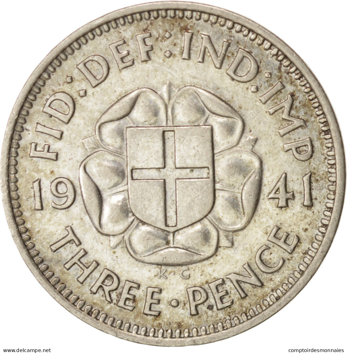 Monnaie, Grande-Bretagne, George VI, 3 Pence, 1941, SUP, Argent, KM:848 - F. 3 Pence