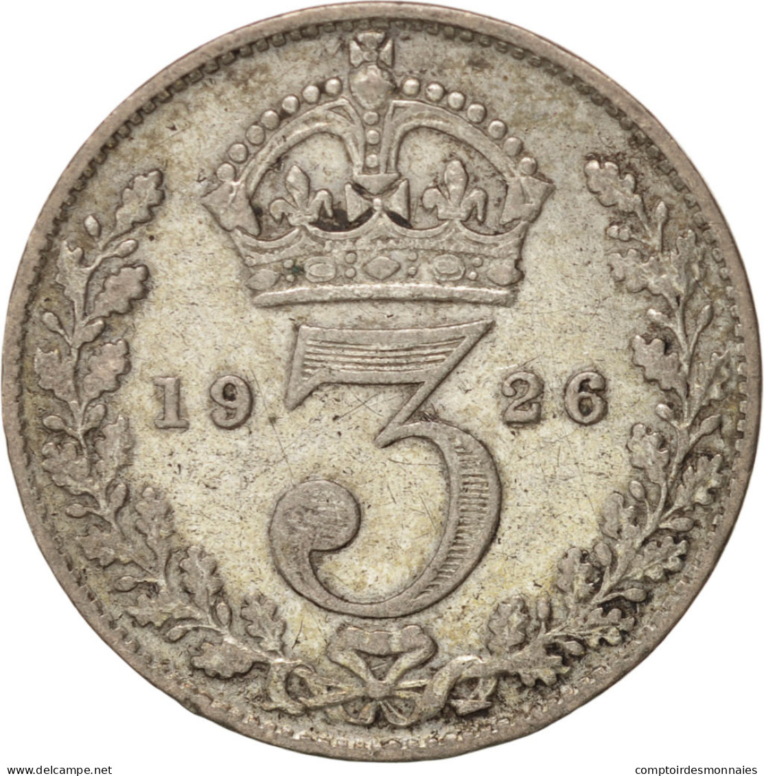 Monnaie, Grande-Bretagne, George V, 3 Pence, 1926, TTB, Argent, KM:813a - F. 3 Pence