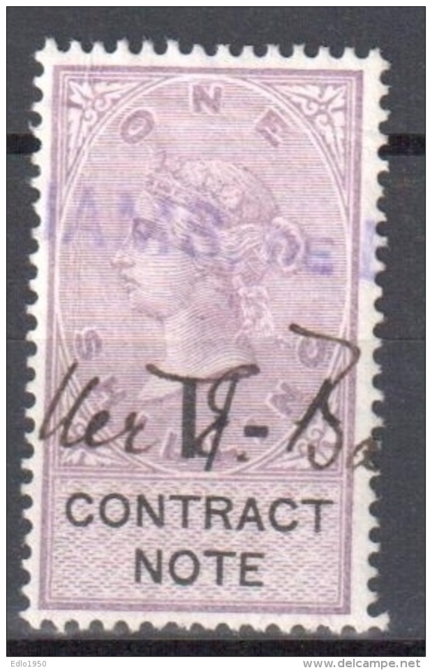 Great Britain - Queen Victoria - Revenue : Contract Note - Fiscaux
