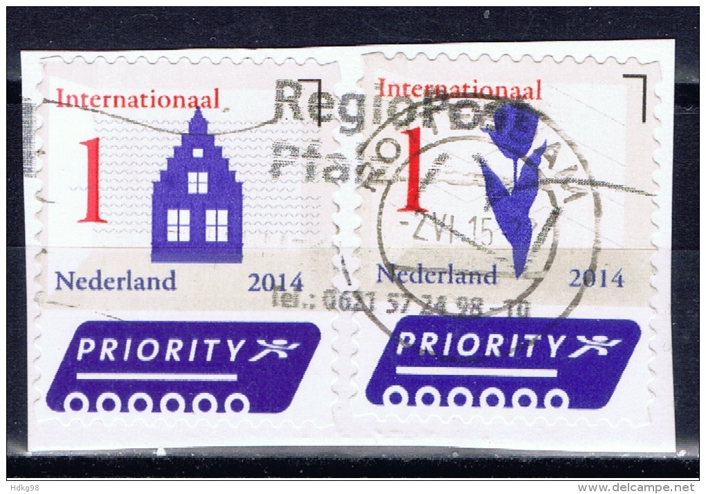 NL+ Niederlande 2014 Mi 3206-07 Haus, Tulpe - Used Stamps