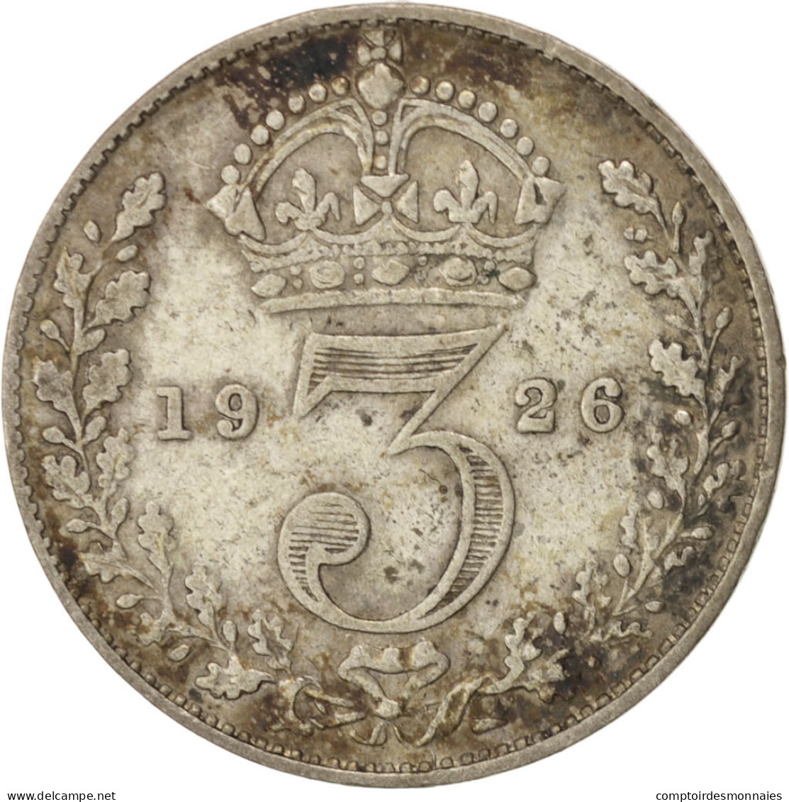 Monnaie, Grande-Bretagne, George V, 3 Pence, 1926, TTB, Argent, KM:813a - F. 3 Pence