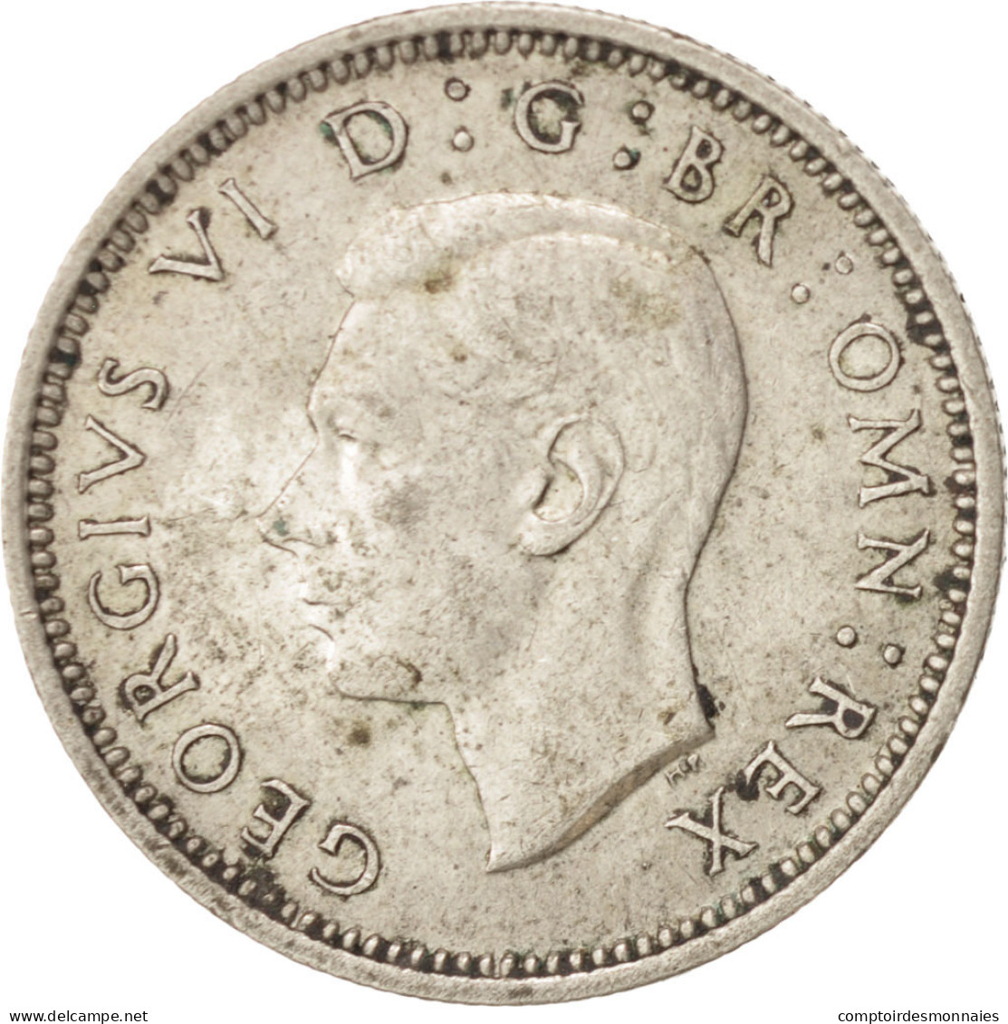 Monnaie, Grande-Bretagne, George VI, 6 Pence, 1943, TTB+, Argent, KM:852 - H. 6 Pence