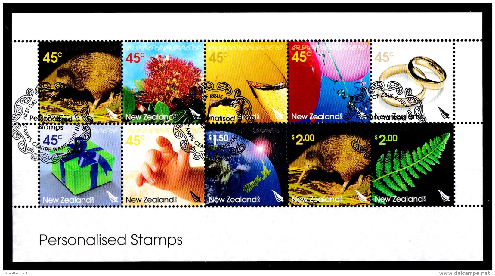 New Zealand 2005 Personalised Stamps Sheetlet Of 10 CTO - Used Stamps