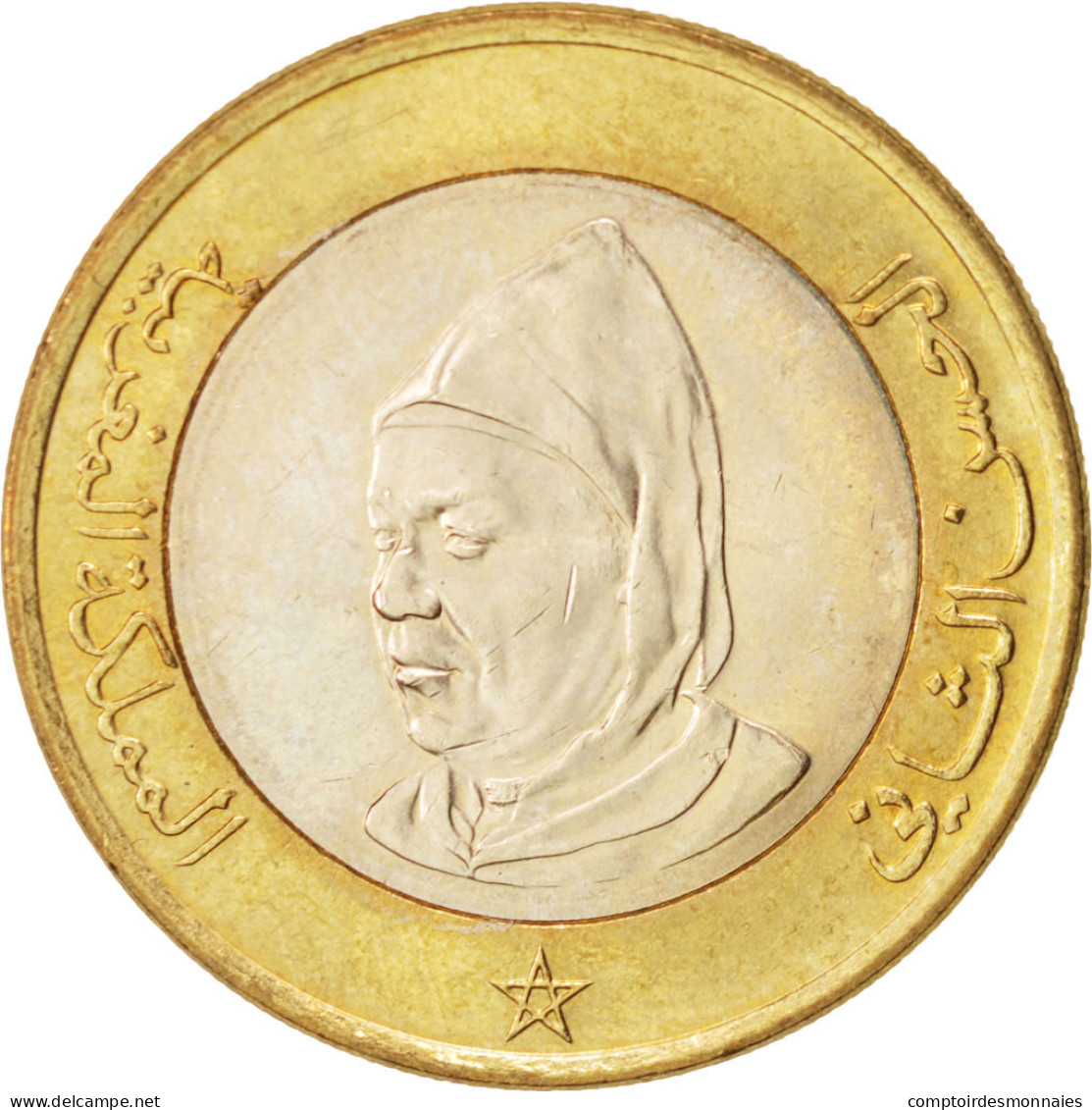 Monnaie, Maroc, Al-Hassan II, 10 Dirhams, 1995, Paris, SUP+, Bi-Metallic, KM:92 - Maroc