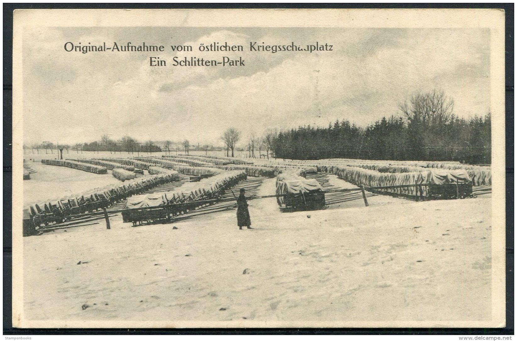 WW1 Germany Aufnahme Vom Ostlichen Schlitten Park No 119 Kahan &amp; Co Postcard - War 1914-18