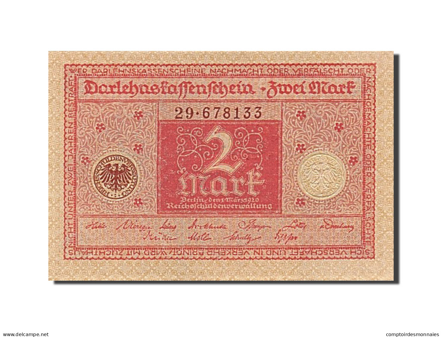 Billet, Allemagne, 2 Mark, 1920, 1920-03-01, KM:59, NEUF - 2 Mark