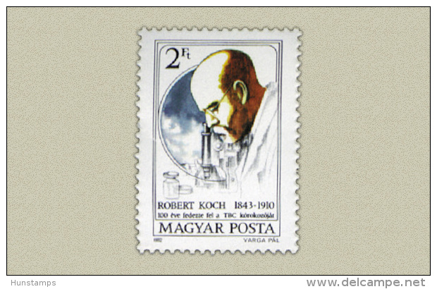 Hungary 1982. Robert Koch Stamp MNH (**) Michel: 3536 / 0.50 EUR - Ungebraucht