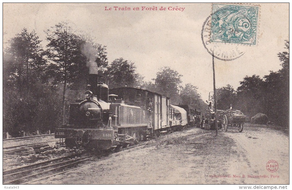 CPA - 80 - CRECT-EN-PONTHIEU - Le Train En Forêt De Crecy - - Crecy En Ponthieu