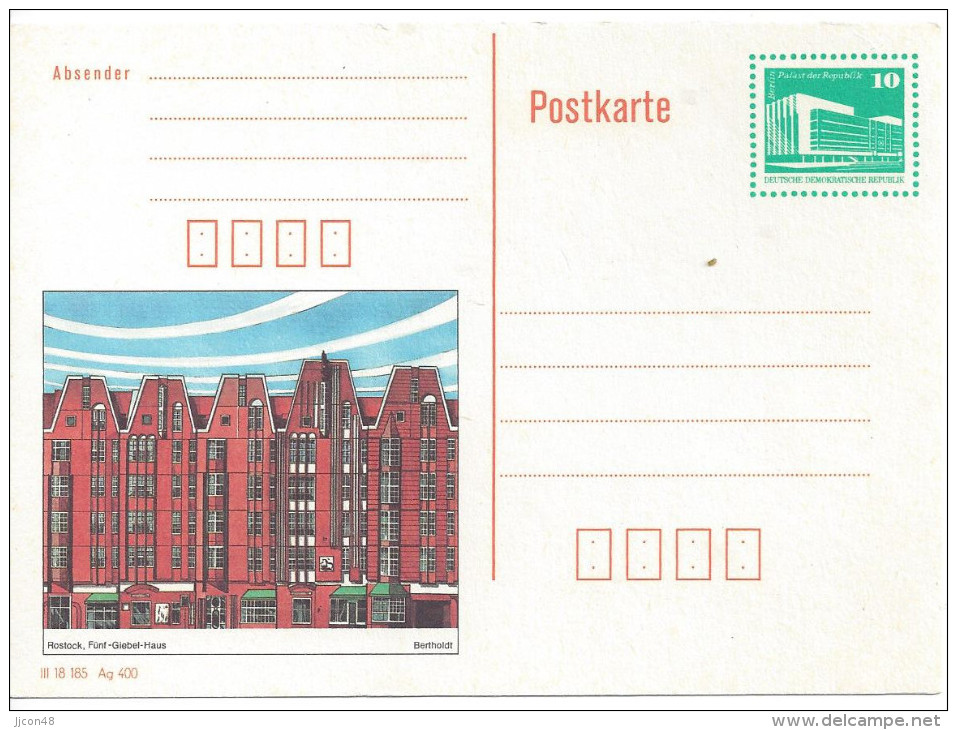 Germany (DDR)  1990 Bildpostkarte  (*) Mi.P91  "Bauwerke"  See Scans - Cartes Postales - Neuves