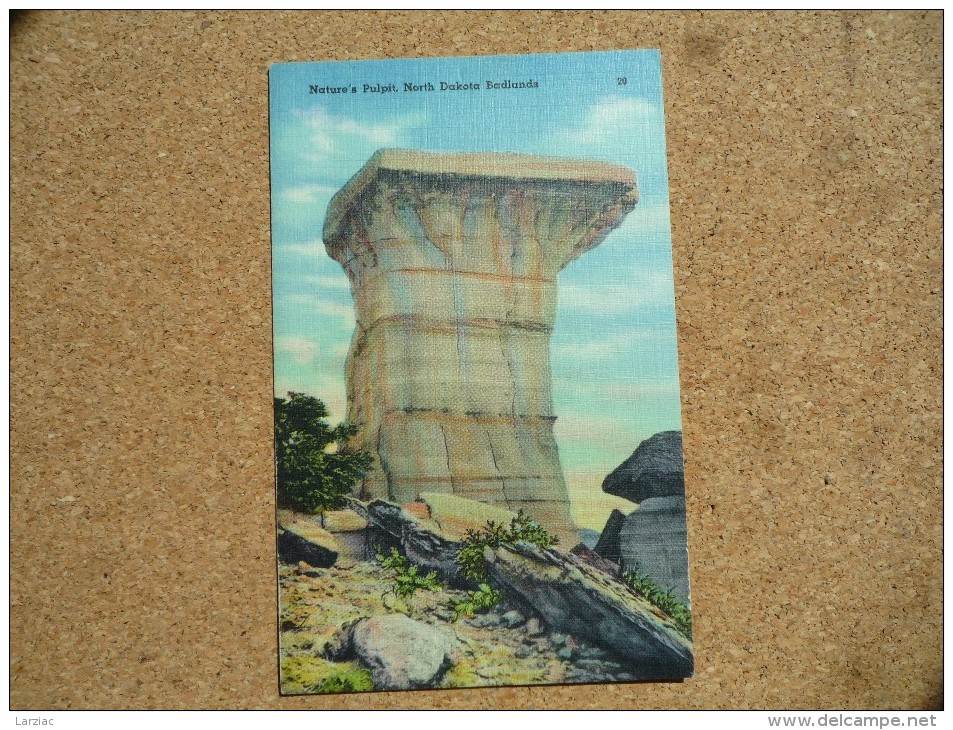 Carte Postale Ancienne USA North Dakota Badlands Nature's Pulpit - Andere & Zonder Classificatie