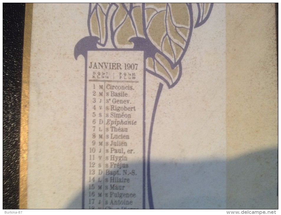 CALENDRIER, MURAL, 1907, PIERRE DUMONT, PAPETERIE, LIMOGES - Formato Grande : 1901-20