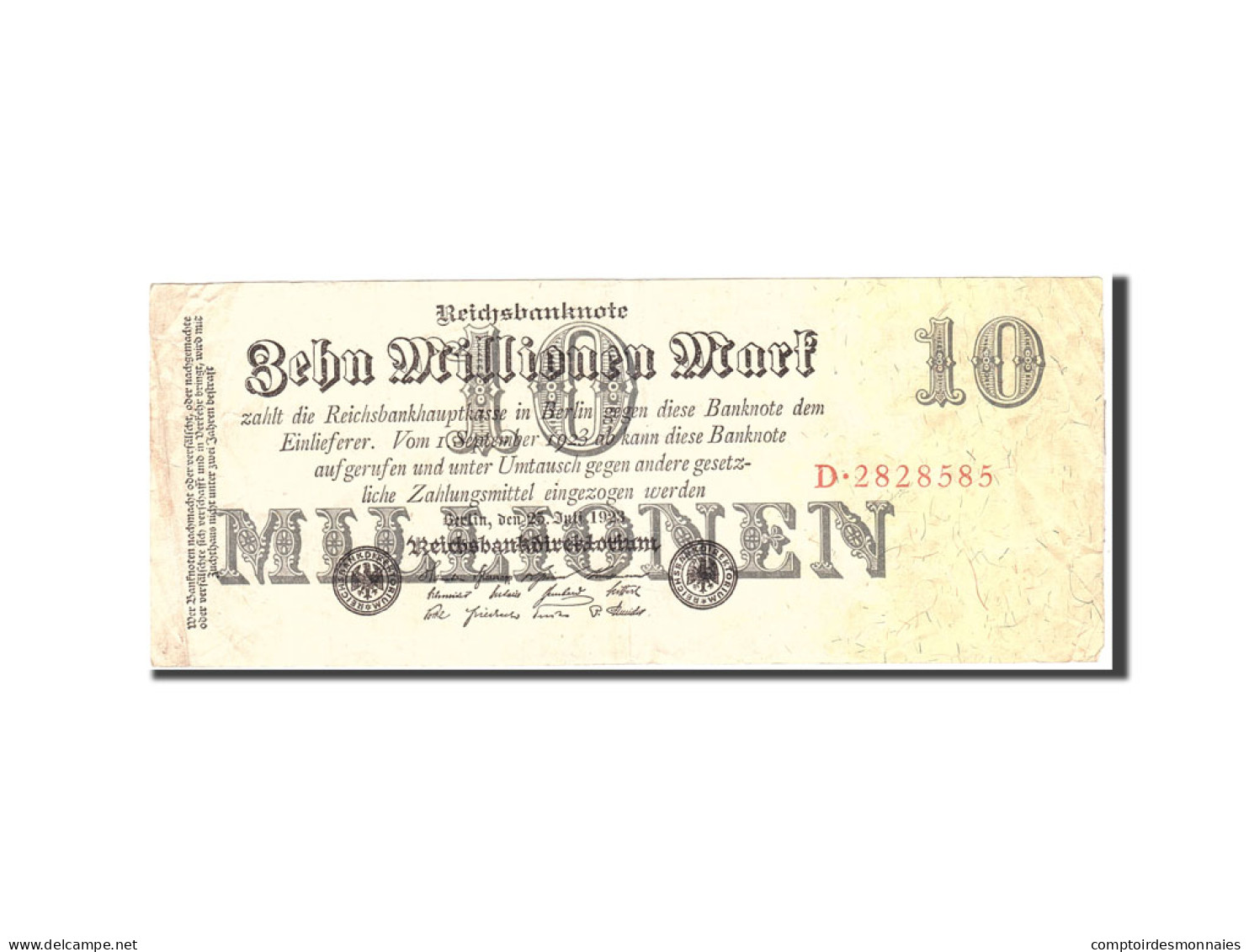 Billet, Allemagne, 10 Millionen Mark, 1923, 1923-07-25, KM:96, TTB - 10 Millionen Mark