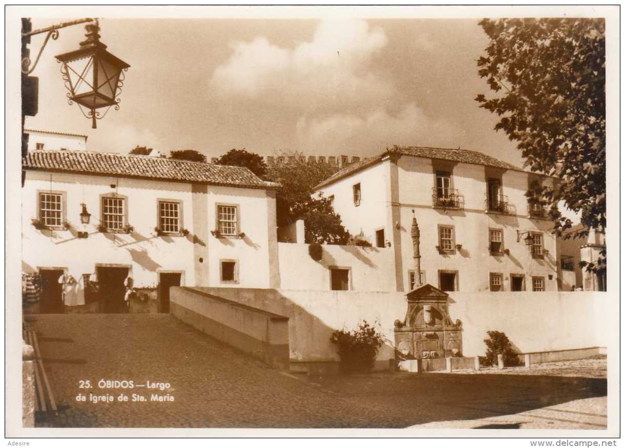 ÖBIDOS (Portugal) - Largo Da Igrea De Sta. Maria, Fotokarte - Sonstige & Ohne Zuordnung