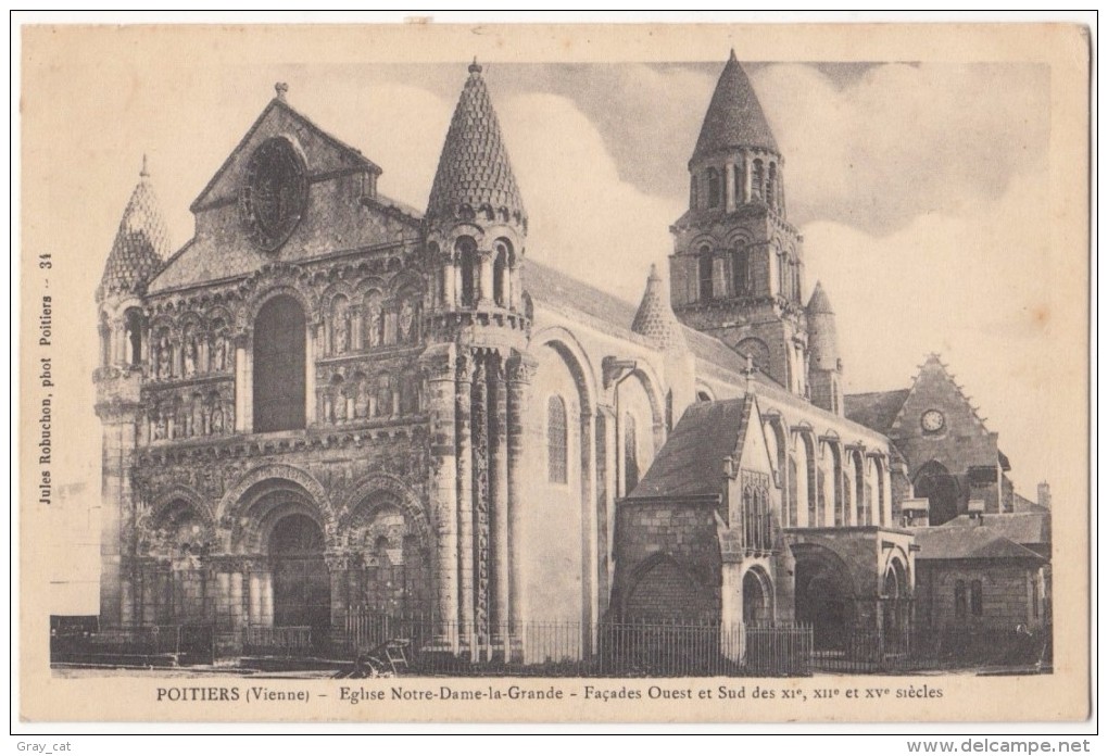 France, POITIERS, Eglise Notre-Dame-la-Grande, Used Postcard [18448] - Poitiers