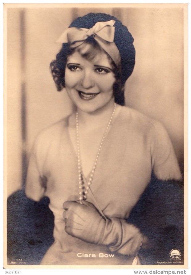 SEXY / PIN-UP : CINÉMA ANCIEN : CLARA BOW - CARTE VRAIE PHOTO ~ 1920 -´30 - ROSS LUXUSKLASSE (u-720) - Schauspieler