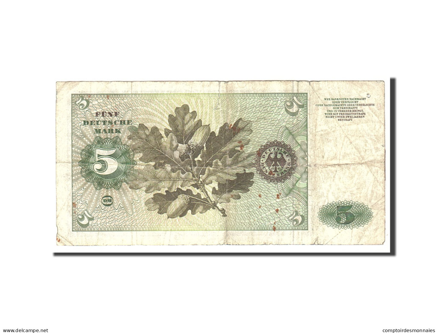 Billet, République Fédérale Allemande, 5 Deutsche Mark, 1970, 1970-01-02 - 5 Deutsche Mark