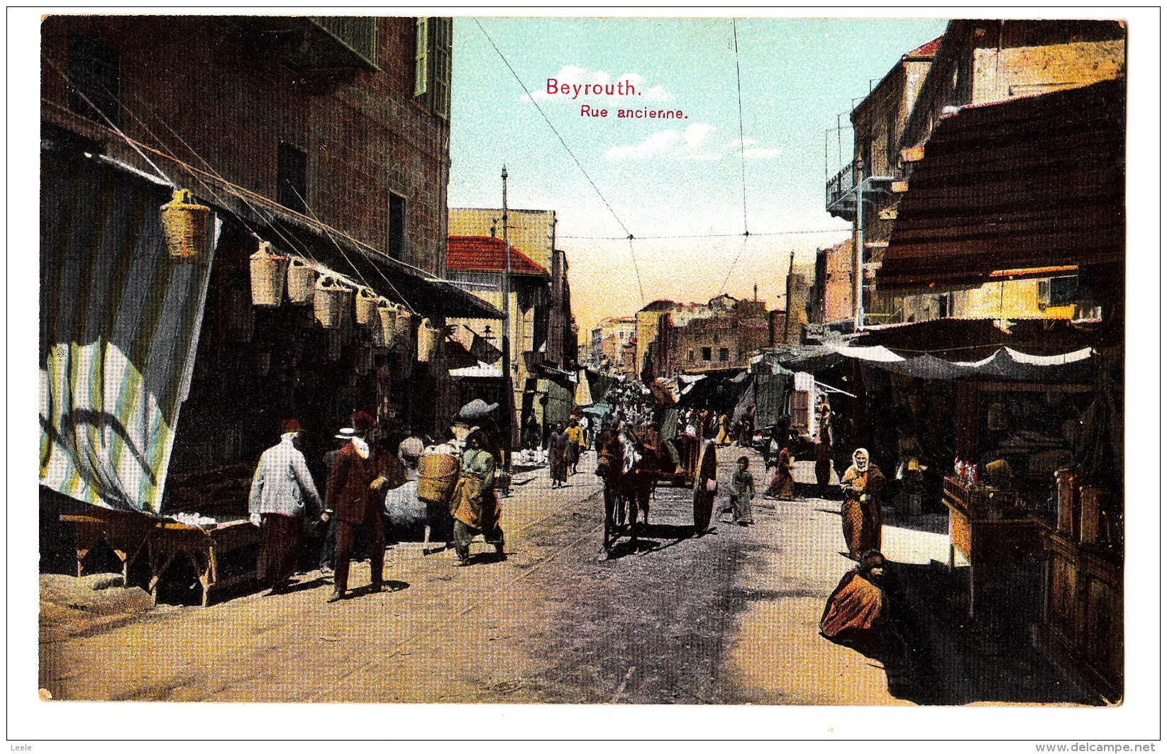 CQ84. Vintage Postcard.  Rue Ancienne. Beyrouth, Beirut. Lebanon - Libanon