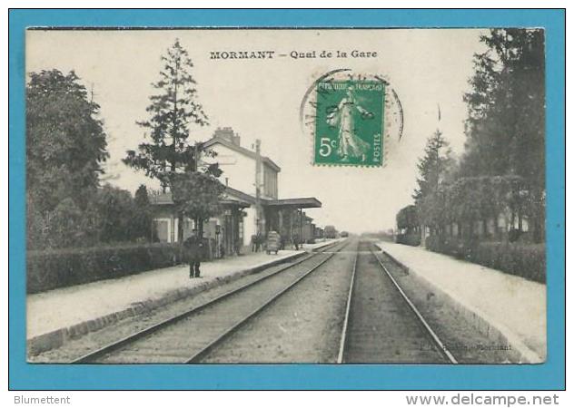 CPA - Chemin De Fer La Gare MORMANT 77 - Mormant