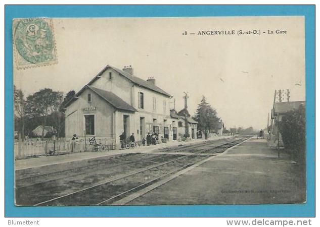 CPA 18 - Chemin De Fer La Gare ANGERVILLE 91 - Angerville