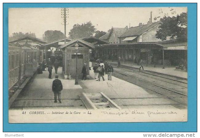 CPA - Chemin De Fer Transport D'un Prisonnier Train En Gare CORBEIL 91 - Corbeil Essonnes