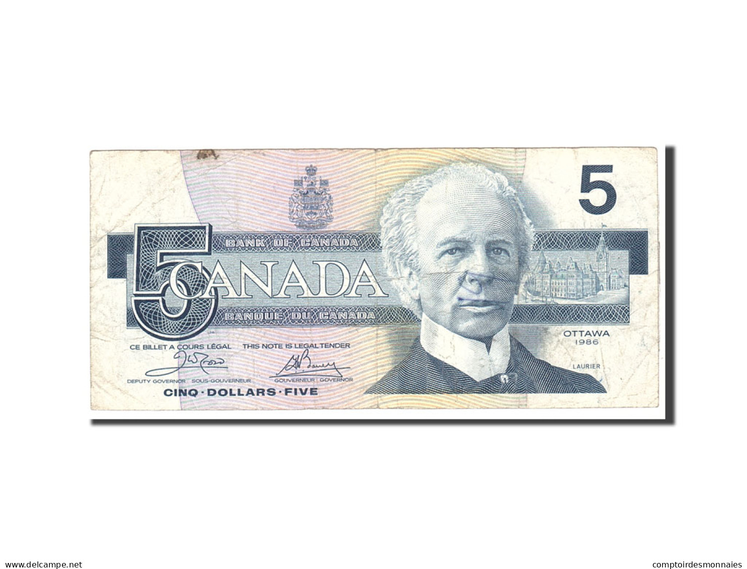 Billet, Canada, 5 Dollars, 1986, Undated, KM:95a2, TB - Canada