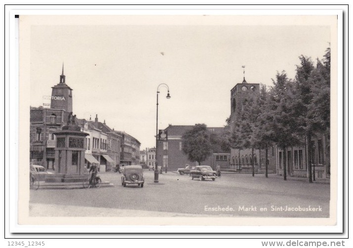 Enschede, Markt En Sint-Jacobuskerk - Enschede