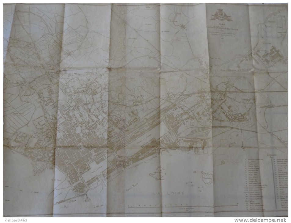 PLAN DE SAINT-NAZAIRE-SUR-LOIRE (44) 1924 - Cartes Géographiques