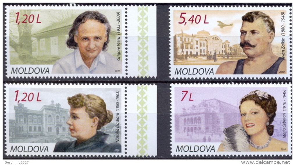 MOLDOVA 2010 PEOPLE Famous PERSONS - Fine Set MNH - Moldawien (Moldau)