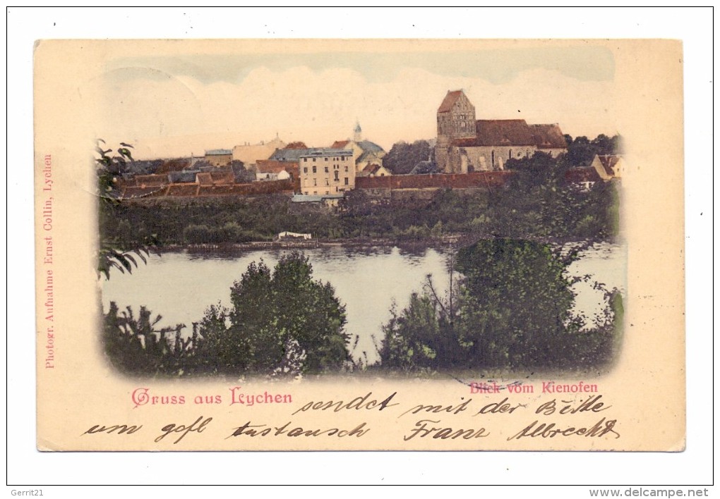 0-2093 LYCHEN, Blick V. Kienofen, 1900, Color, Bahnpost Templin-Fürstenberg, Schiffspost Sassnitz-Trelleborg - Lychen
