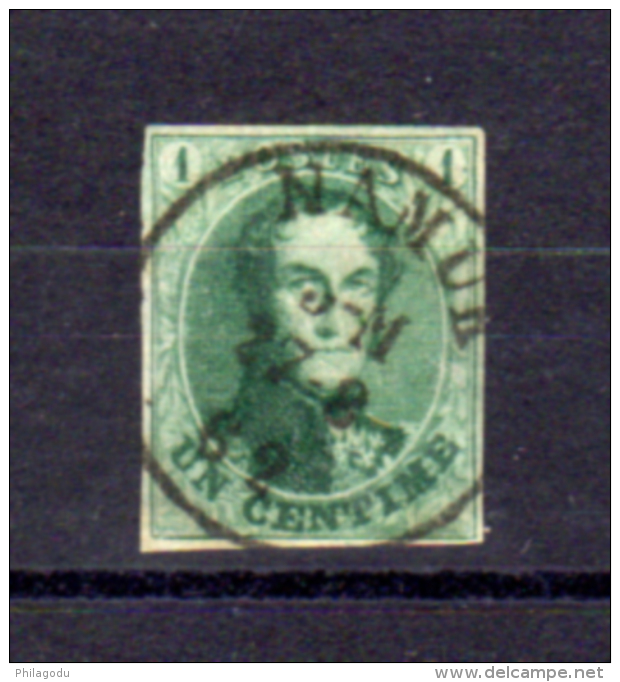 Léopold 1er, Médaillons Allongés, 9 Superbement Oblitéré Namur, Cote 140 €, - 1858-1862 Médaillons (9/12)