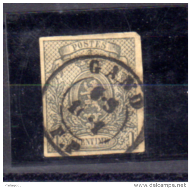 22 Ø   1c Non Dentelé  Petit Lion, Ø Gent (grandes Marges), Cote(2019) 170 &euro;, - 1866-1867 Coat Of Arms