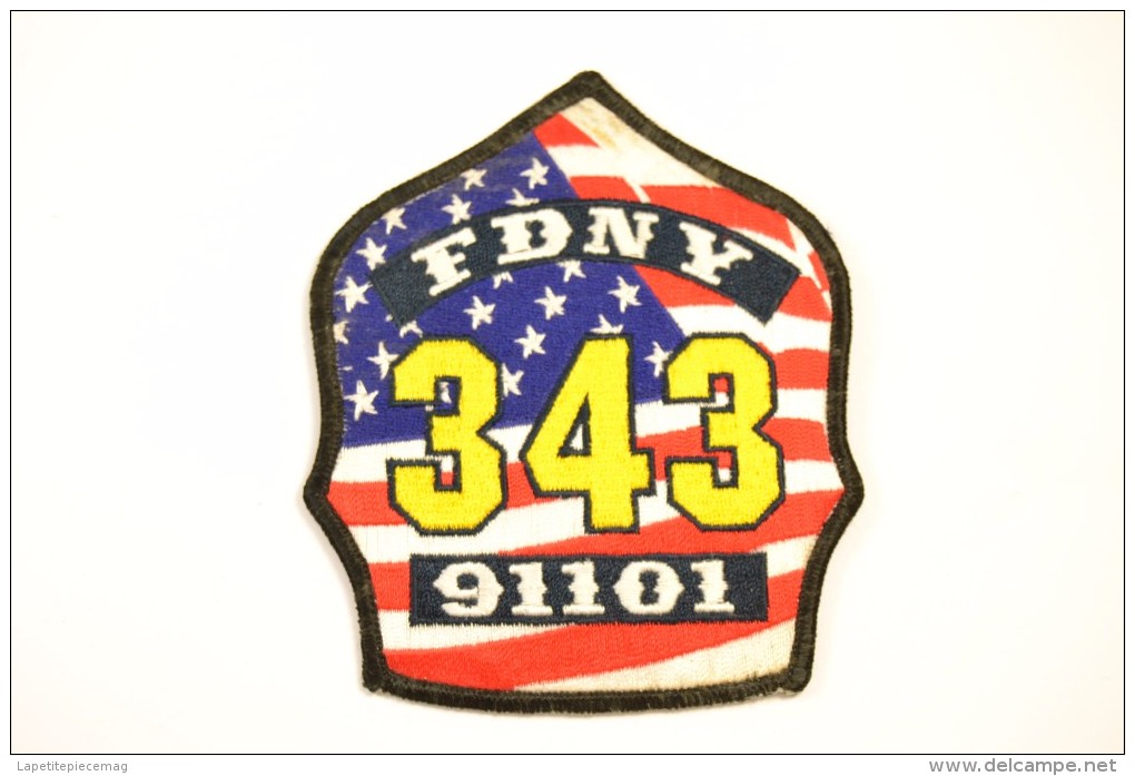 Ecusson Souvenir 11 Septembre 2001, NewYork Fire Department FDNY 343 91101 - Pompiers