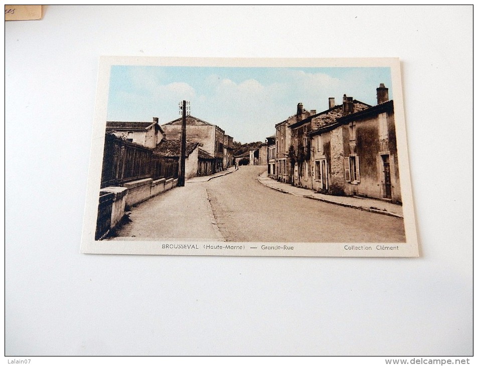 Carte Postale Ancienne : BROUSSEVAL : Grande Rue - Altri & Non Classificati