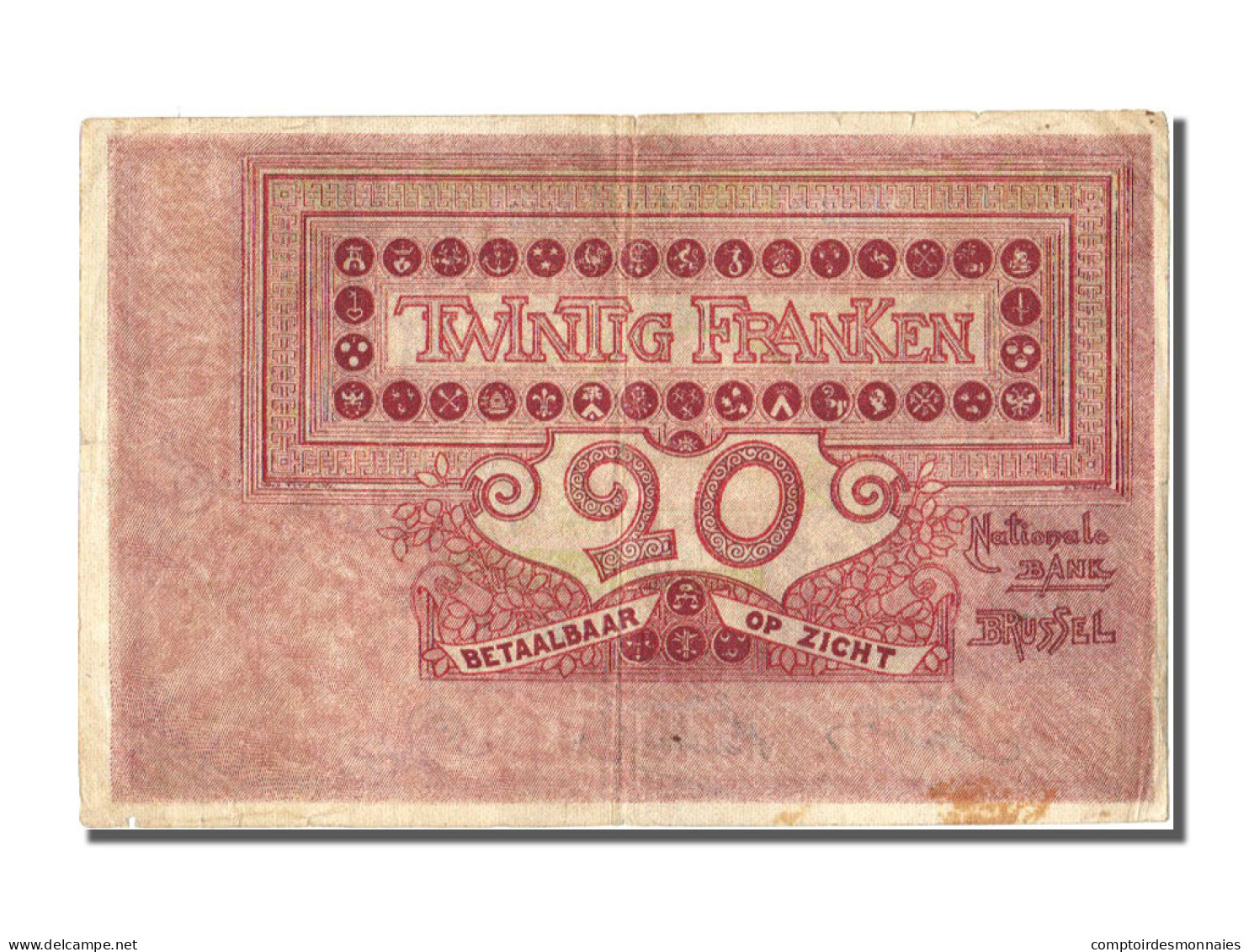 Billet, Belgique, 20 Francs, 1914, 1914-10-07, TTB - [ 1] …-1830 : Antes De La Independencia