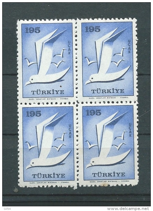 Turquie Poste Aerienne  - Yvert N° 45** Bloc De 4 -  Abc8702b - Airmail