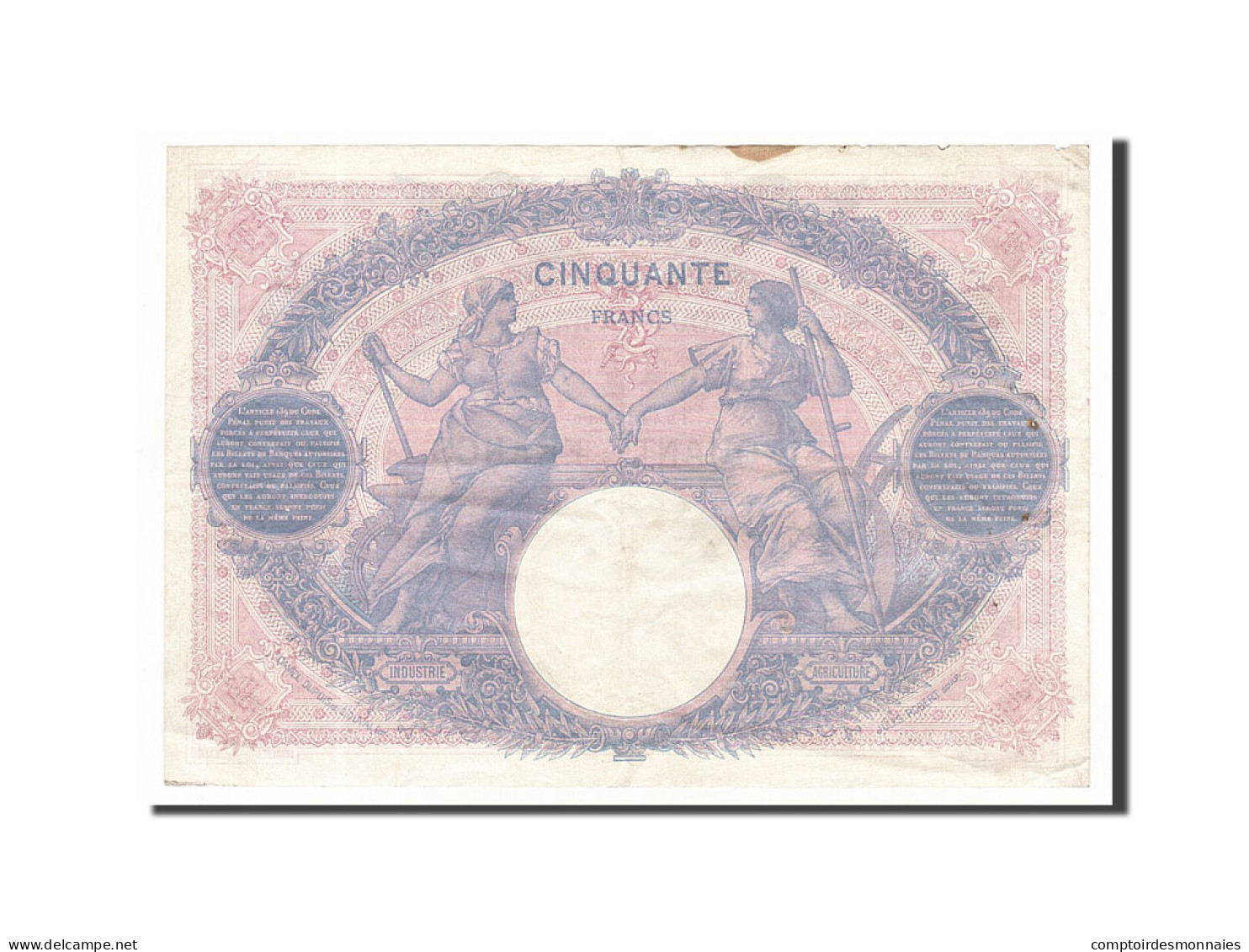 Billet, France, 50 Francs, 50 F 1889-1927 ''Bleu Et Rose'', 1917, 1917-11-26 - 50 F 1889-1927 ''Bleu Et Rose''