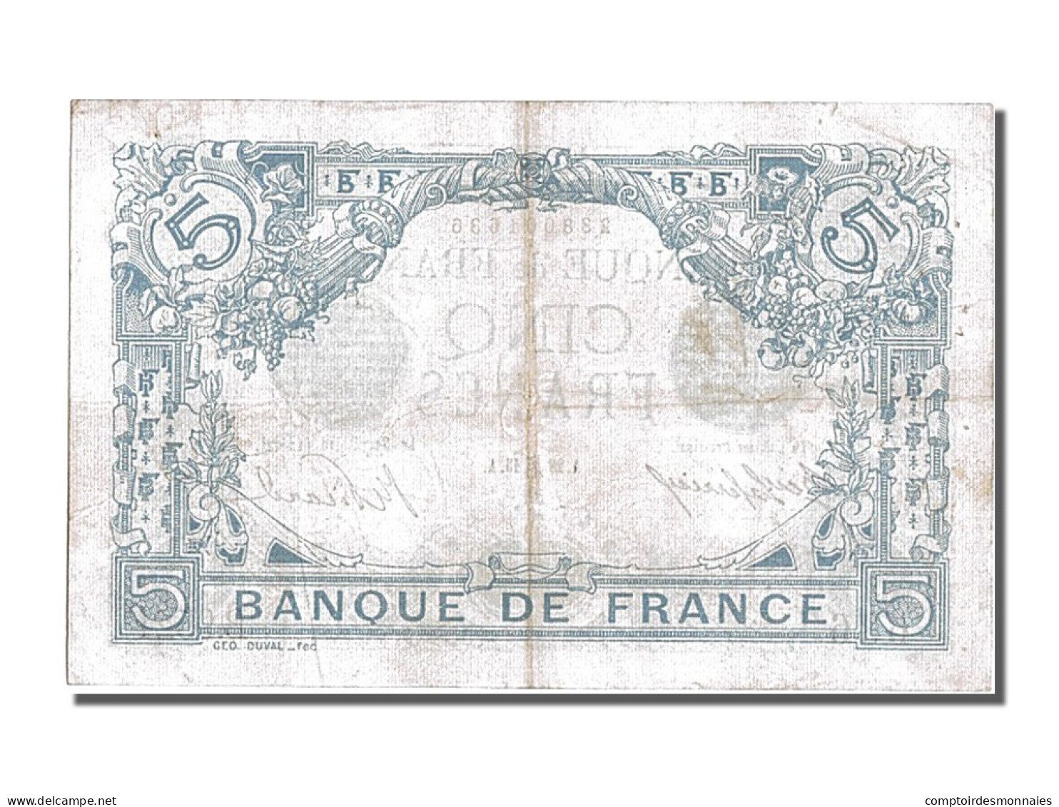 Billet, France, 5 Francs, 5 F 1912-1917 ''Bleu'', 1915, 1915-12-28, TTB+ - 5 F 1912-1917 ''Bleu''