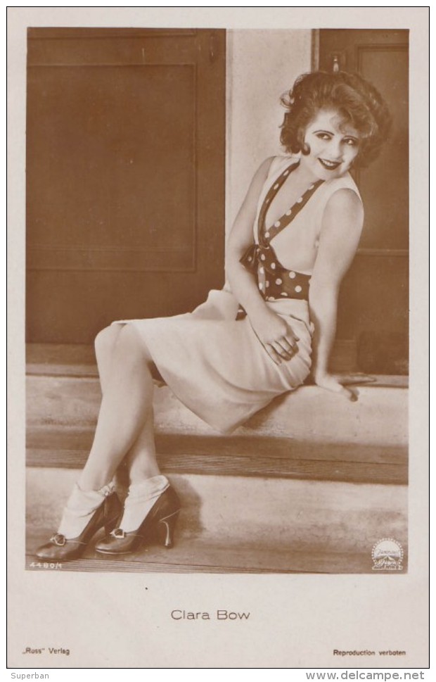 SEXY / PIN-UP : CINÉMA ANCIEN : CLARA BOW - CARTE VRAIE PHOTO ~ 1920 - ´30 - ROSS VERLAG (u-755) - Schauspieler