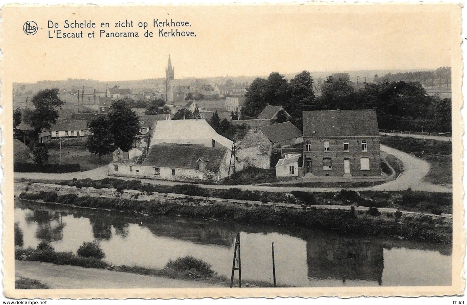 Kerkhove NA1: L'Escaut Et Panorama De Kerkhove 1948 - Avelgem