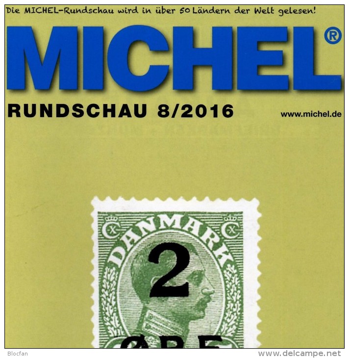 MICHEL Briefmarken Rundschau 8/2016 Neu 6€ New Stamps Of The World Catalogue/magacine Of Germany ISBN 978-3-95402-600-5 - Tedesco