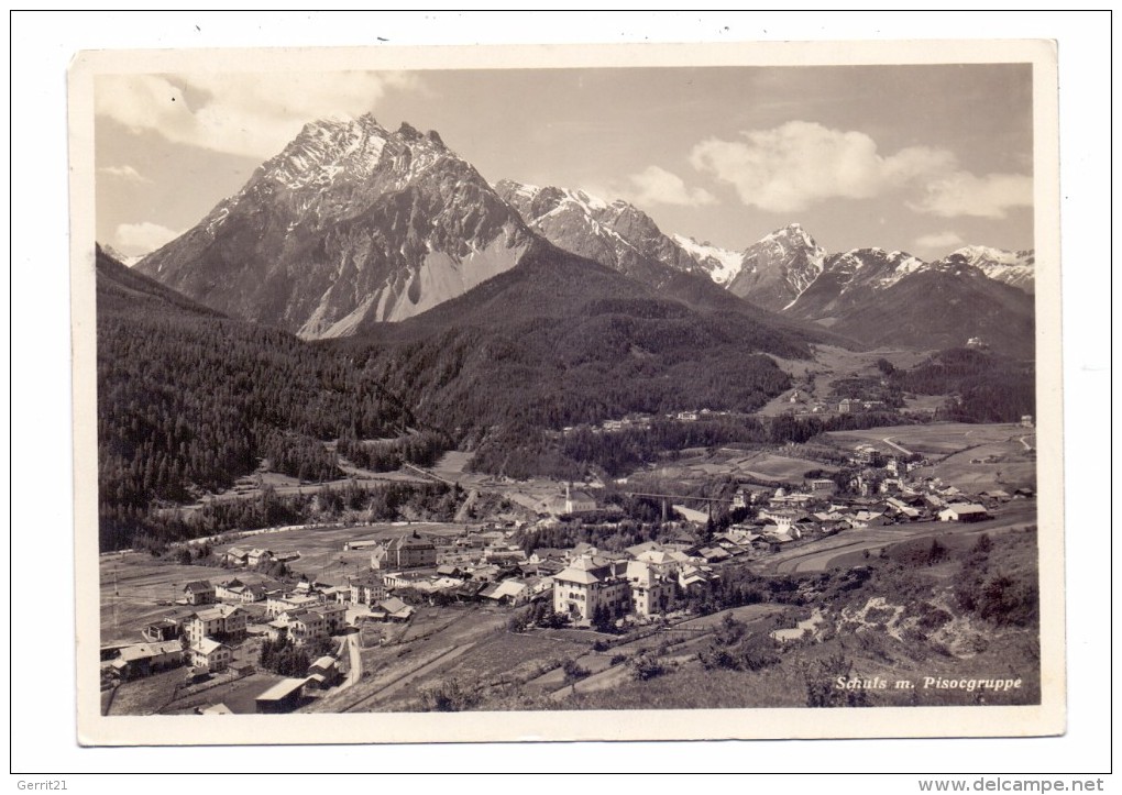 CH 7550 SCUOL / SCHULS, Panorama Mit Pisocgruppe, 1929 - Scuol